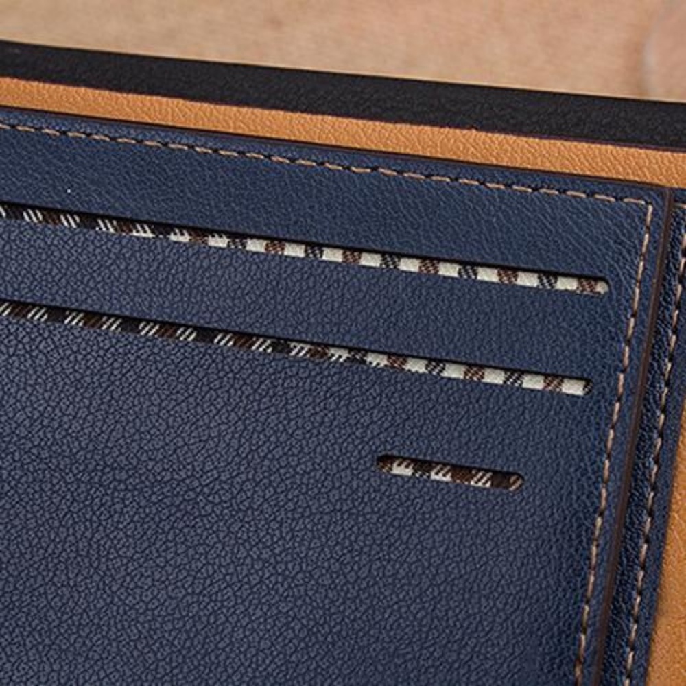 Men's Assorted Colors Vegan Leather Bi-Fold Wallet - Picture 8 of 8
